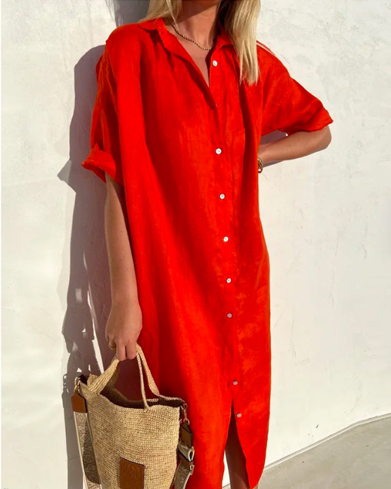 Lory | Vestido Camisero Midi para Mujeres