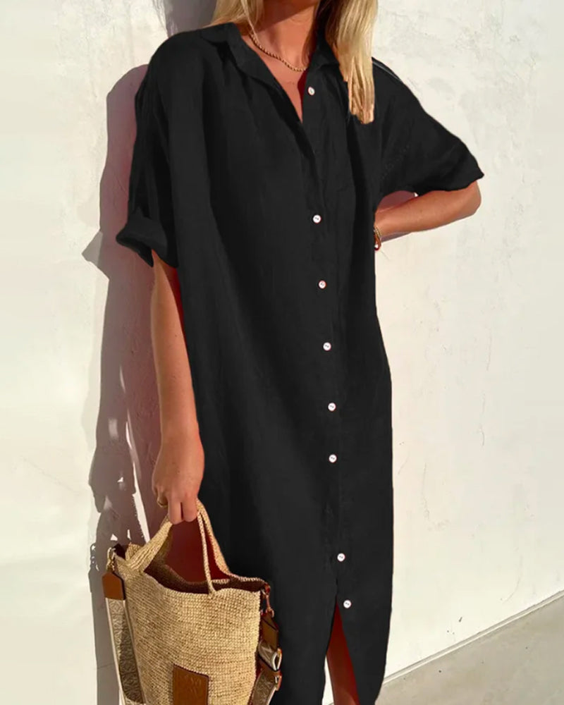 Lory | Vestido Camisero Midi para Mujeres