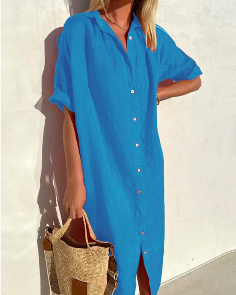 Lory | Vestido Camisero Midi para Mujeres