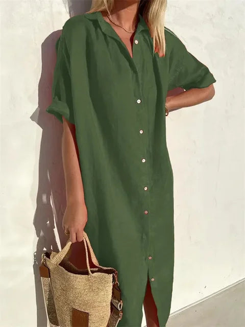 Lory | Vestido Camisero Midi para Mujeres