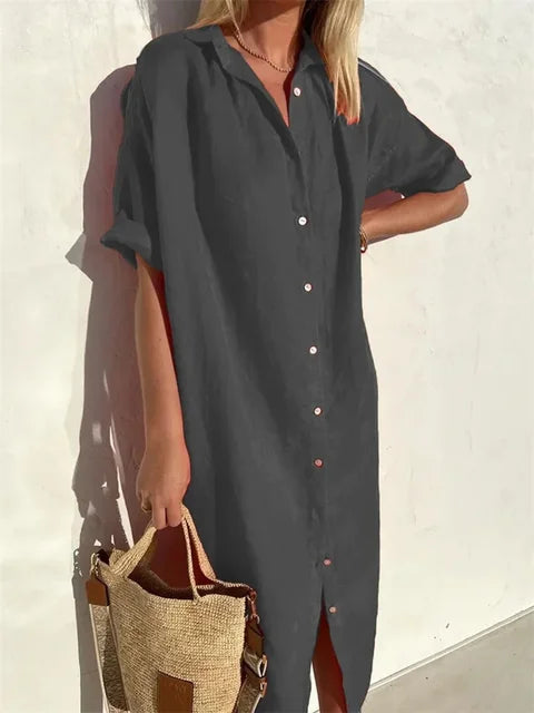 Lory | Vestido Camisero Midi para Mujeres