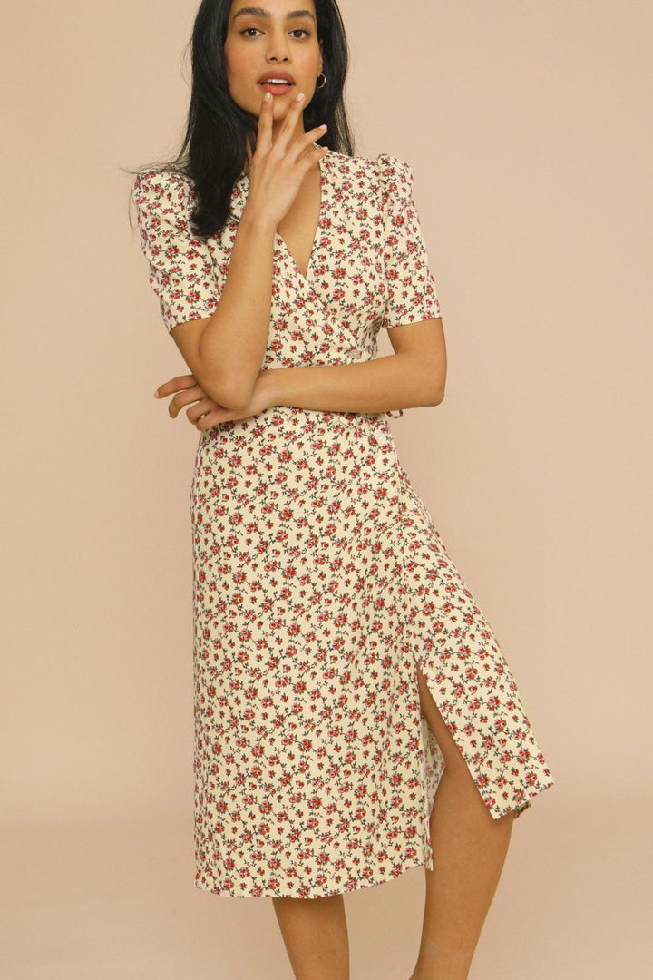 Amy | Vestido Midi Floral para Mujeres