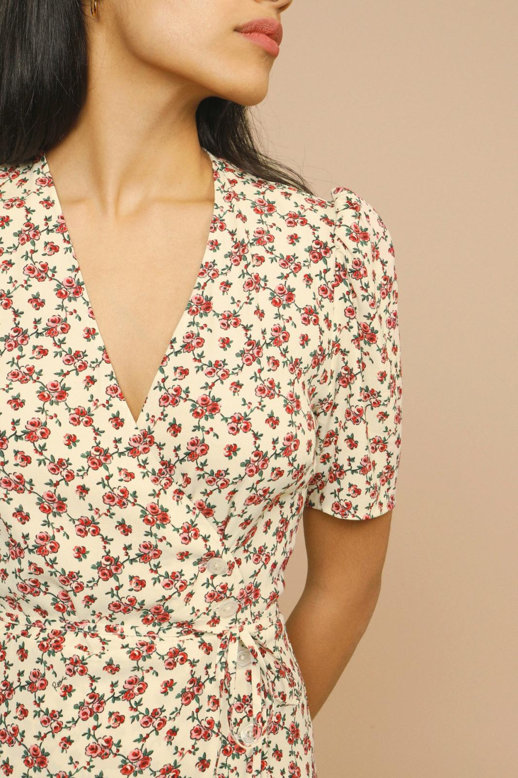 Amy | Vestido Midi Floral para Mujeres