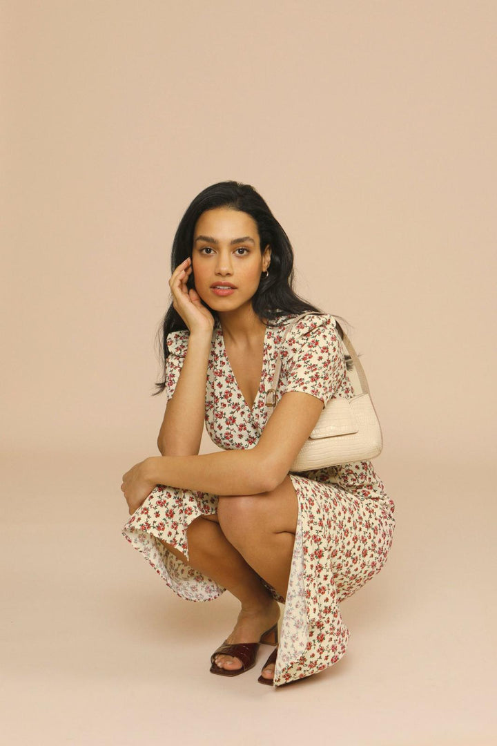 Amy | Vestido Midi Floral para Mujeres