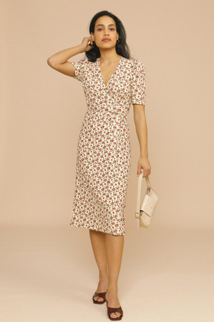 Amy | Vestido Midi Floral para Mujeres