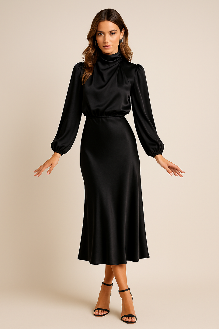 Ash | Vestido Midi de Manga Larga para Mujeres