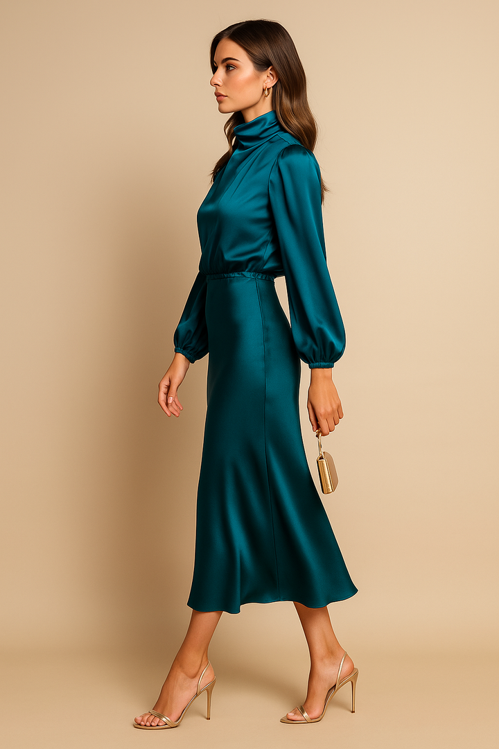 Ash | Vestido Midi de Manga Larga para Mujeres