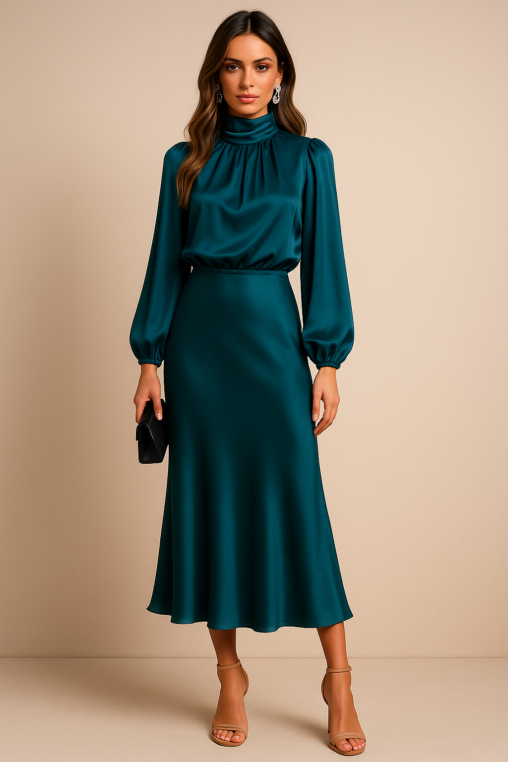 Ash | Vestido Midi de Manga Larga para Mujeres