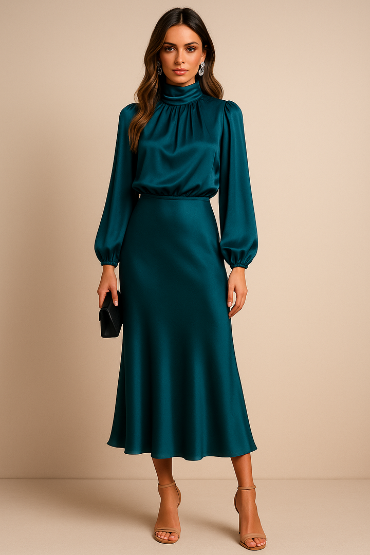 Ash | Vestido Midi de Manga Larga para Mujeres