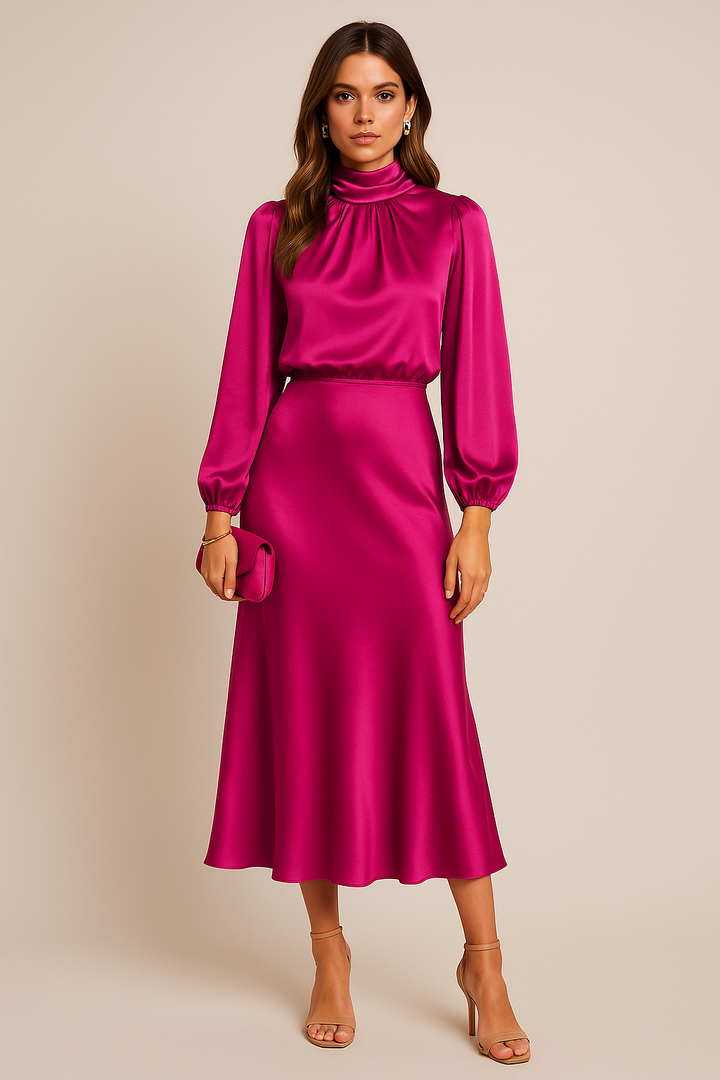Ash | Vestido Midi de Manga Larga para Mujeres