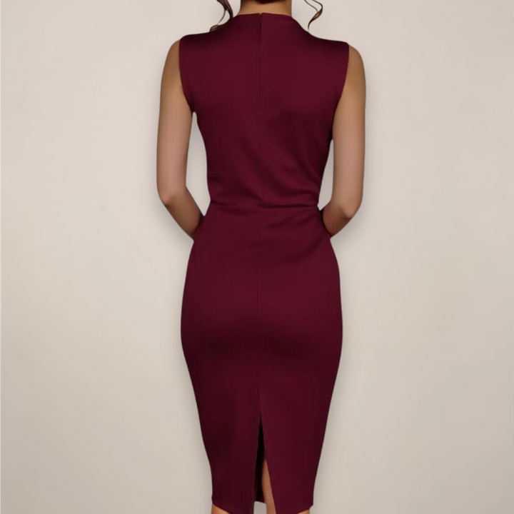 Hollie | Vestido Midi de Manga Corta para Mujeres