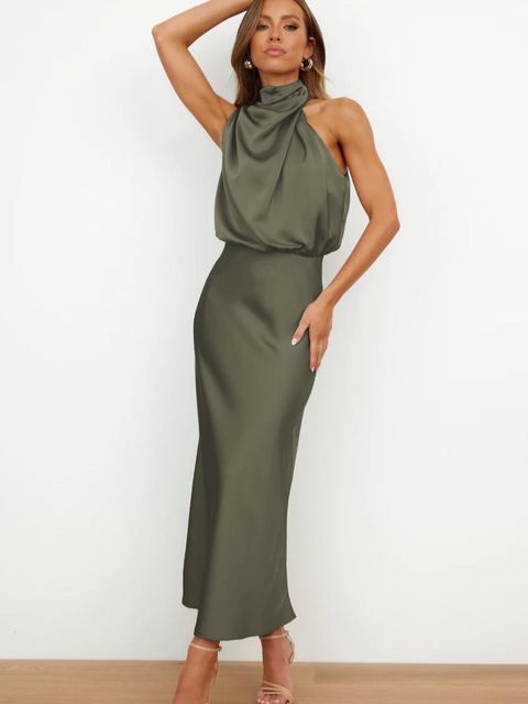 Sablette | Vestido Midi Sin Mangas con Cuello Alto para Mujeres