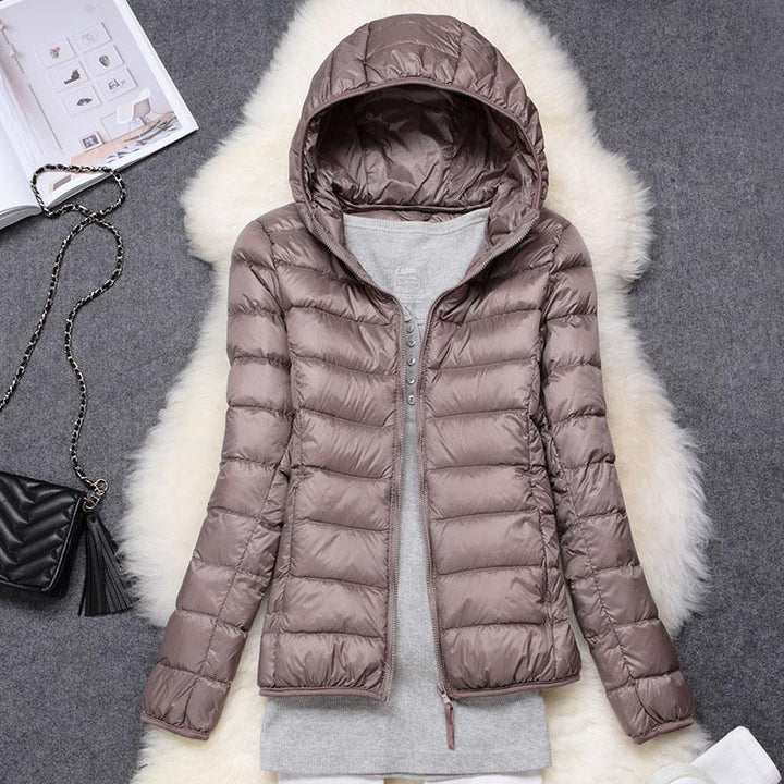 Carol Chaqueta Impermeable con Relleno de Plumón