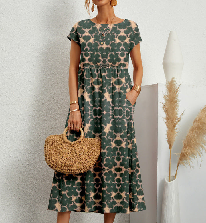 Anastazja | Vestido Midi de Manga Corta para Mujeres