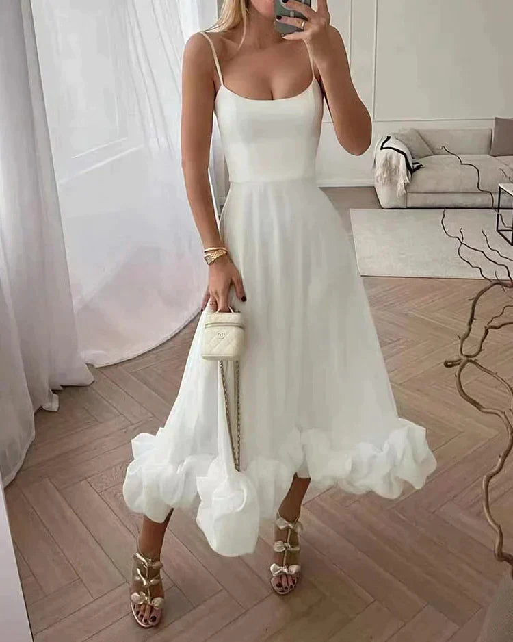 Lotta | Vestido Midi Sin Mangas Ajustado para Mujeres
