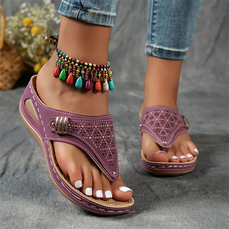 Élodie™ - Sandalias de cuña con talón abierto para mujeres