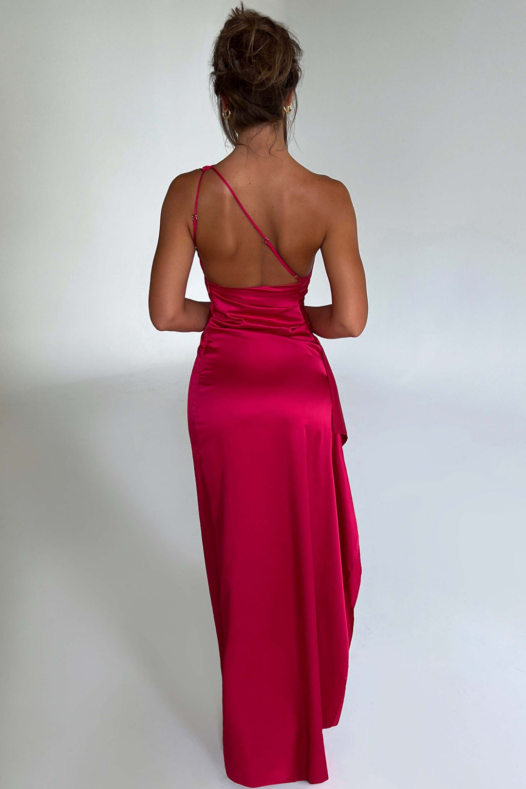 Emberly Vestido Maxi de Un Solo Hombro con Abertura Alta