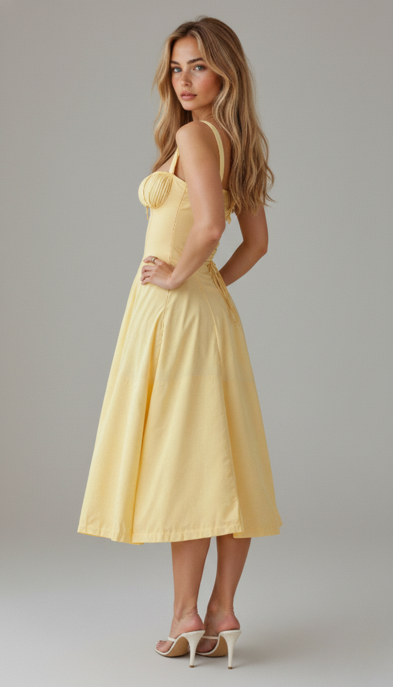 Lily | Vestido Midi Bustier para Mujeres
