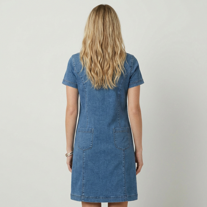 Anastasia Vestido mini con mangas cortas