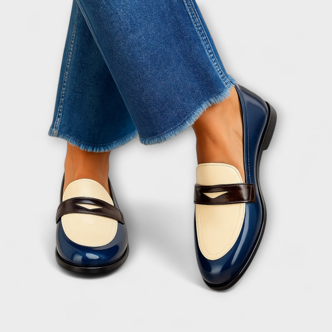 Claudia™ | Mocasines con Contraste