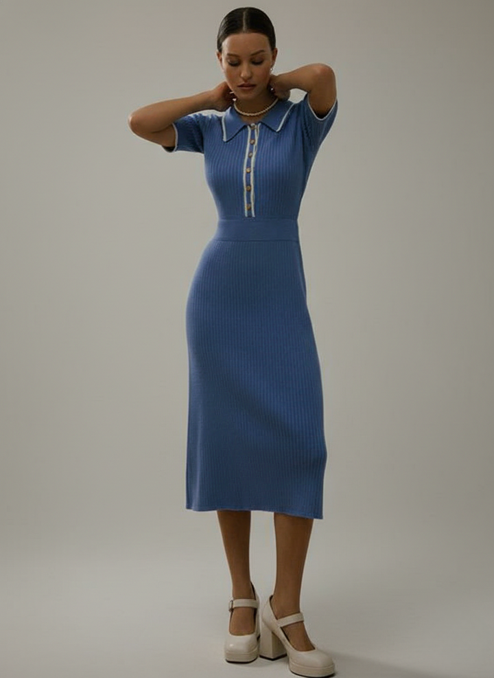 Marie | Vestido Midi de Punto para Mujeres