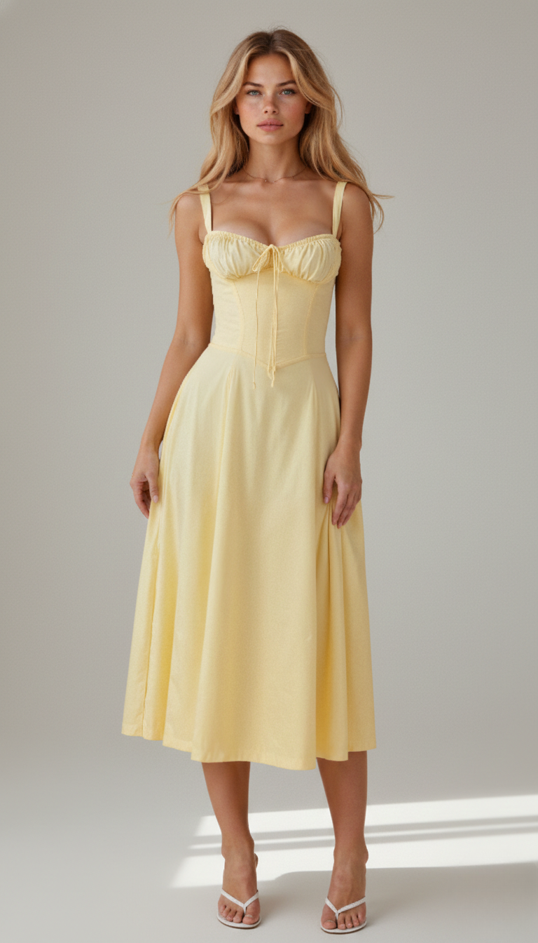 Lily | Vestido Midi Bustier para Mujeres