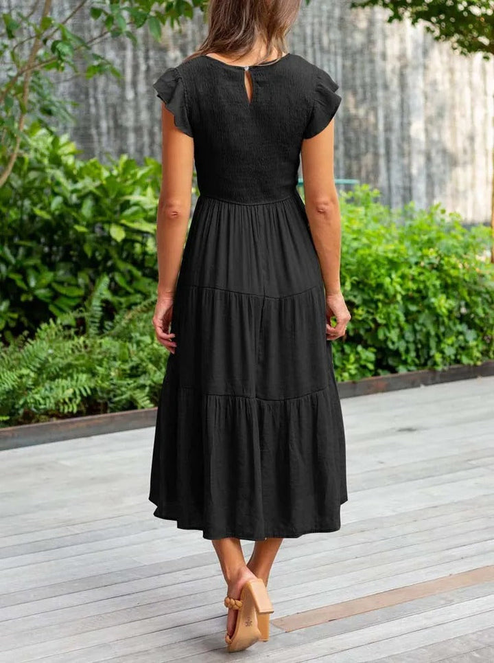Jelena | Vestido Midi con Volantes para Mujeres