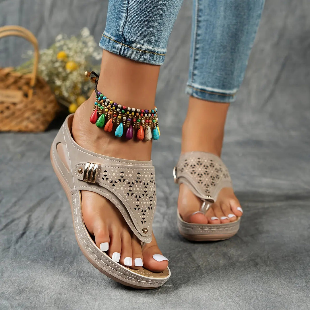 Élodie™ - Sandalias de cuña con talón abierto para mujeres