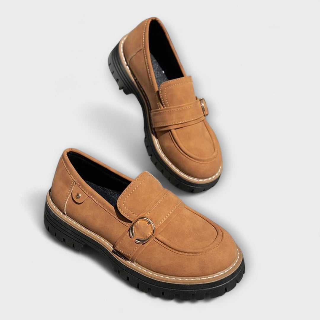 Lora™ | Mocasines Casuales de Punta Redonda