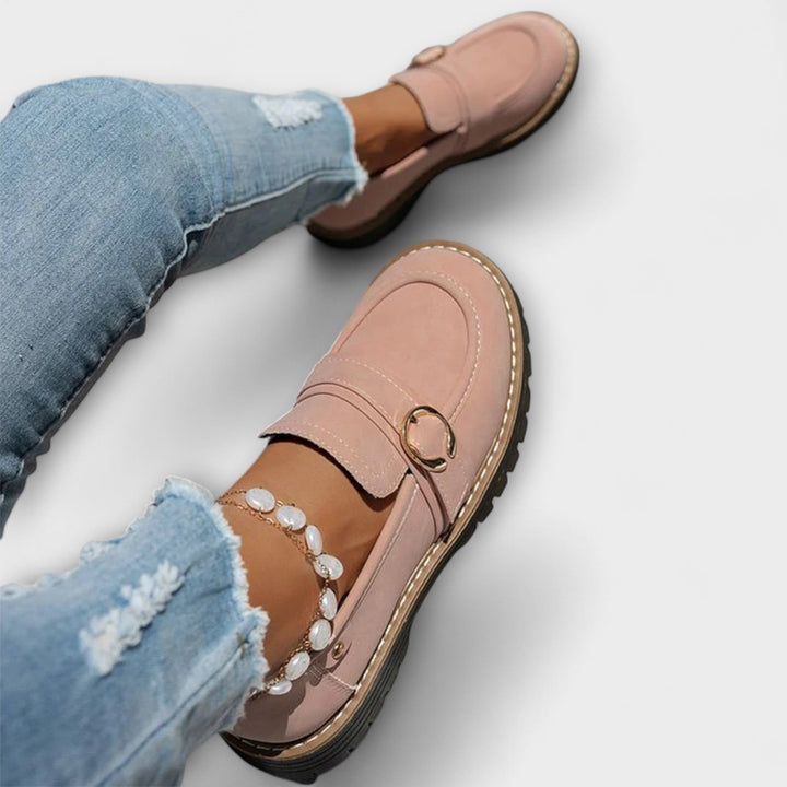 Lora™ | Mocasines Casuales de Punta Redonda
