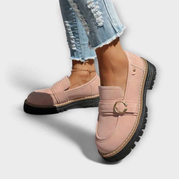 Lora™ | Mocasines Casuales de Punta Redonda