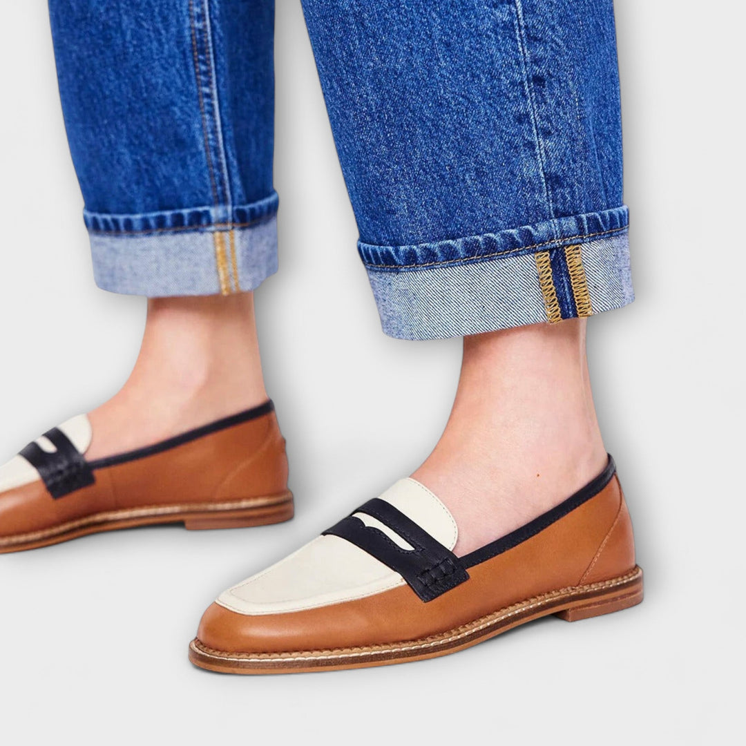 Océane™ | Mocasín marrón de punta redonda