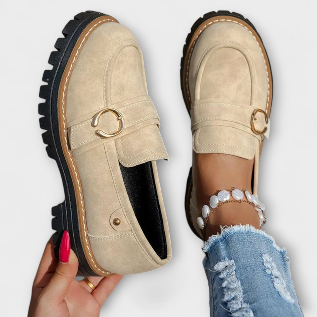 Lora™ | Mocasines Casuales de Punta Redonda
