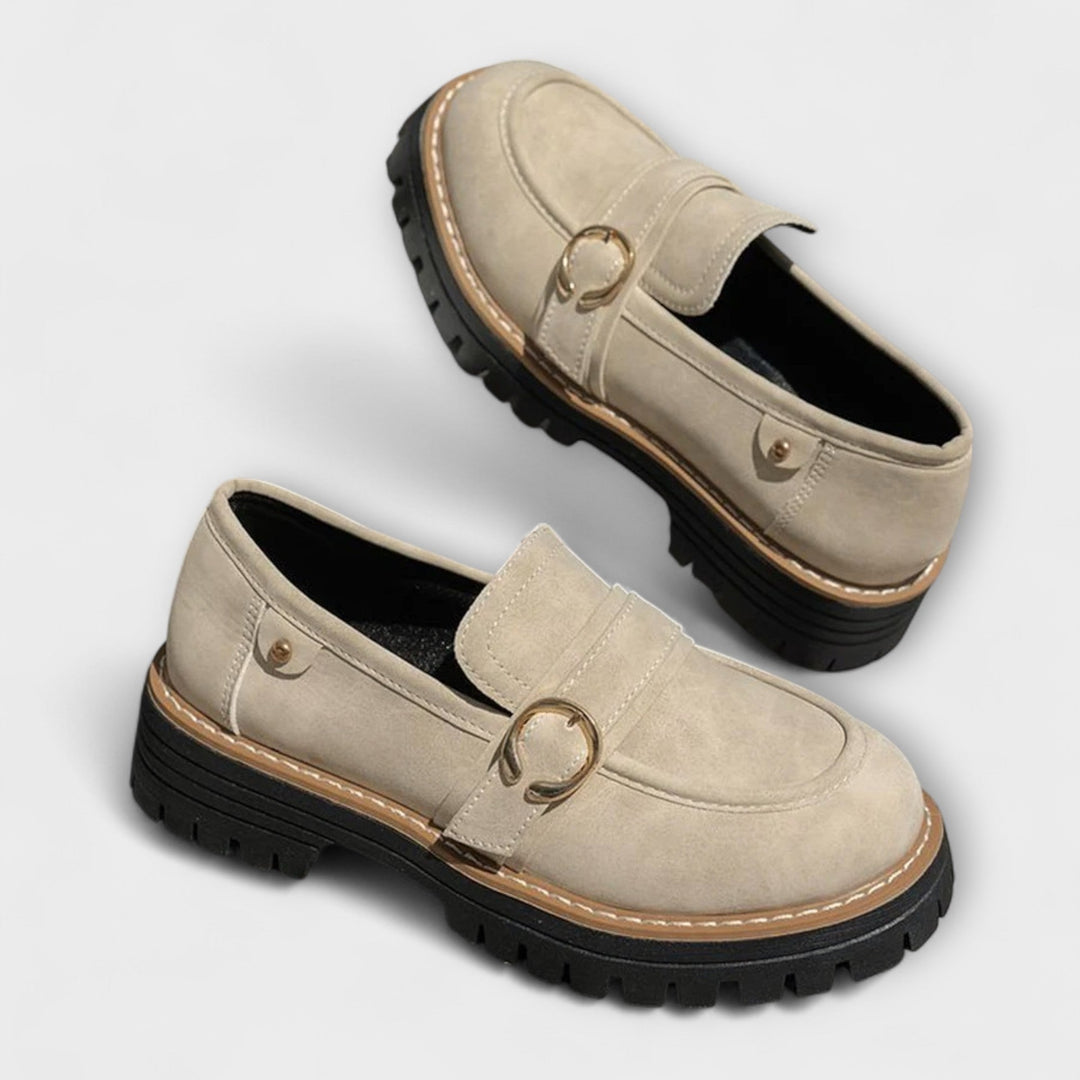 Lora™ | Mocasines Casuales de Punta Redonda