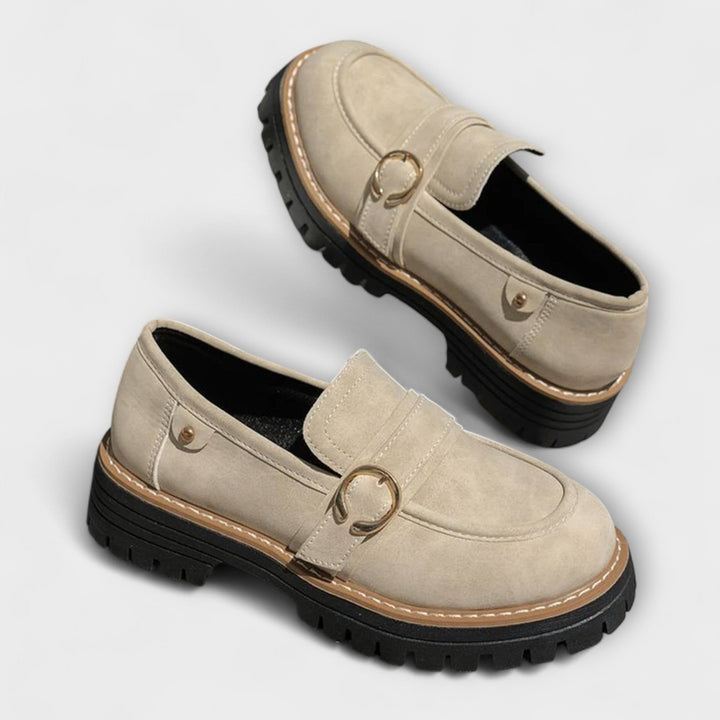 Lora™ | Mocasines Casuales de Punta Redonda