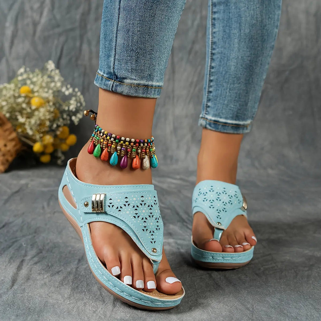 Élodie™ - Sandalias de cuña con talón abierto para mujeres