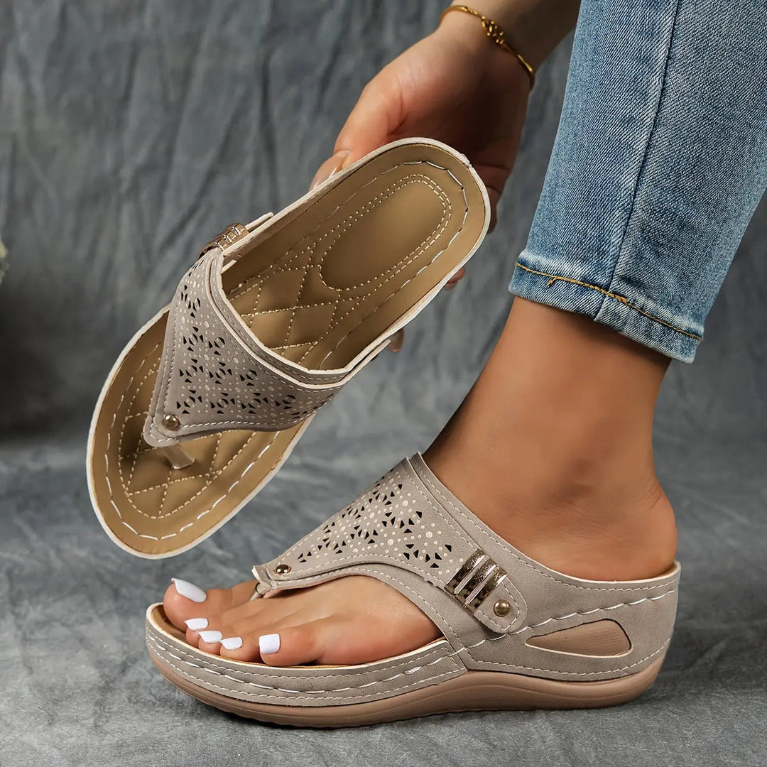 Élodie™ - Sandalias de cuña con talón abierto para mujeres