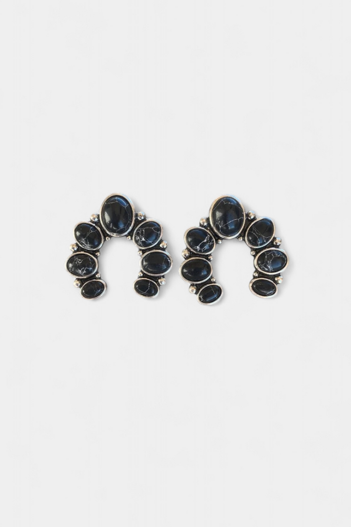 Pendientes Herradura de Piedra Natural