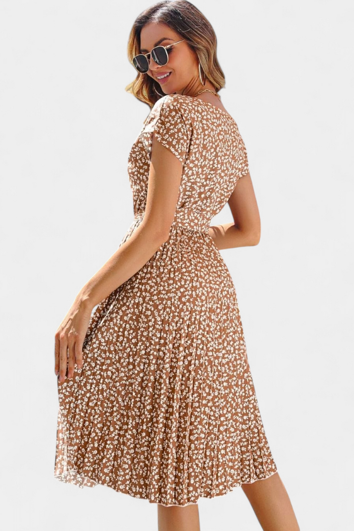 Galilea Vestido Midi Floral de Inspiración Campestre