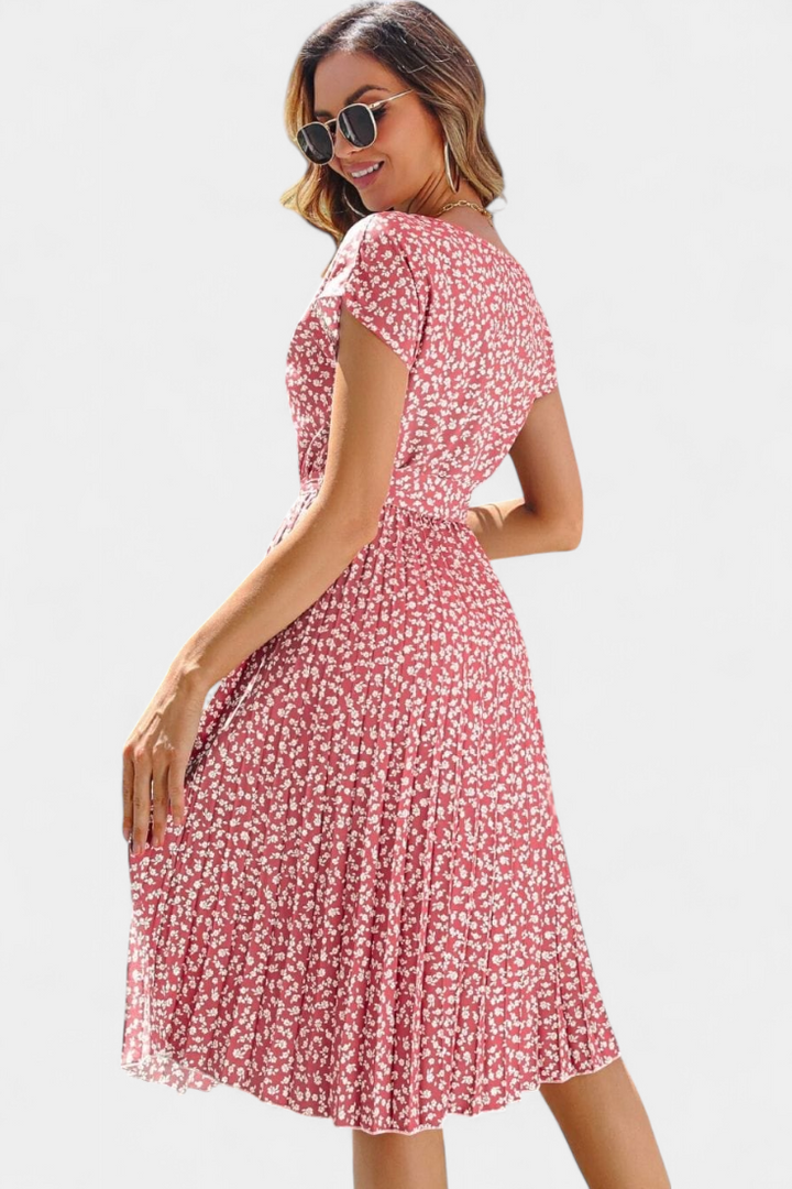 Galilea Vestido Midi Floral de Inspiración Campestre