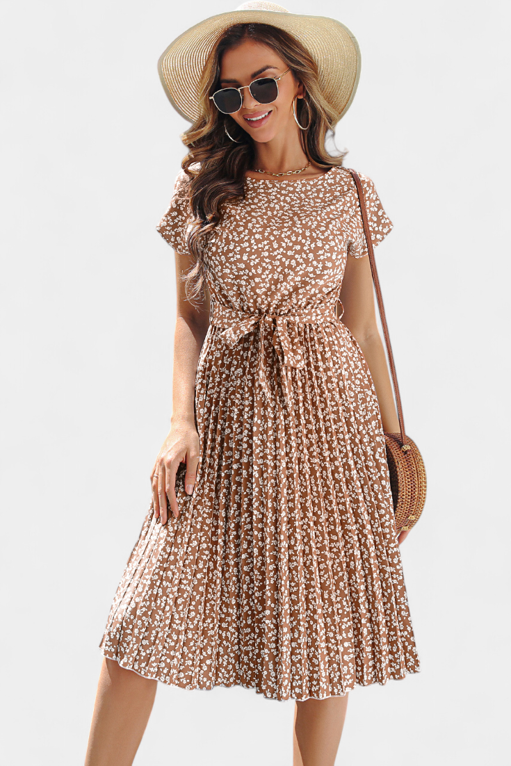 Galilea Vestido Midi Floral de Inspiración Campestre