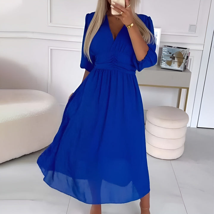 Anja | Vestido Midi de Manga Larga para Mujeres
