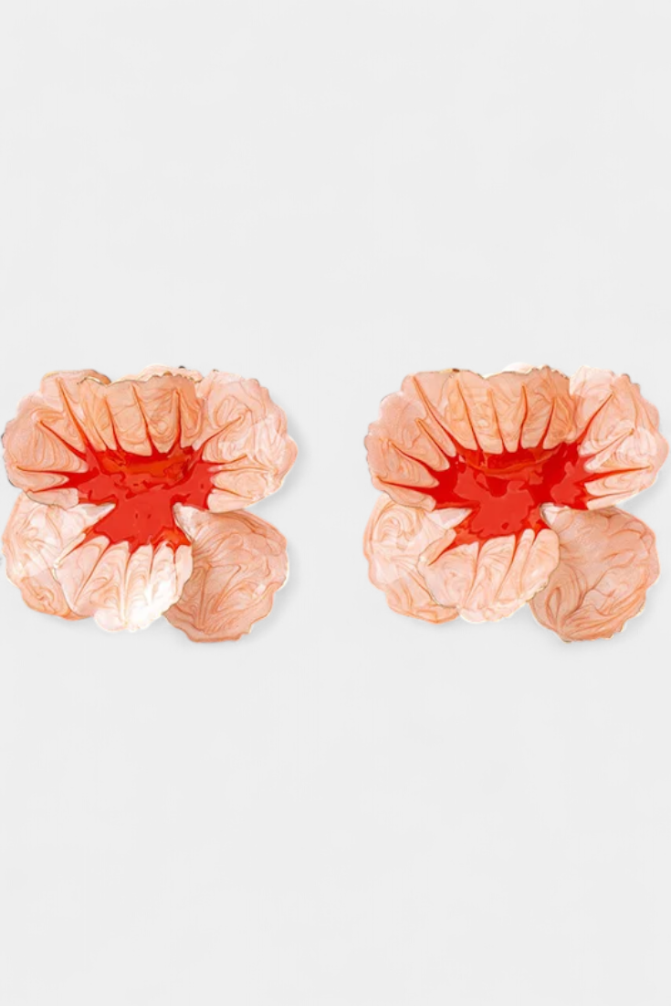 Pendientes Geométricos con Forma de Flor