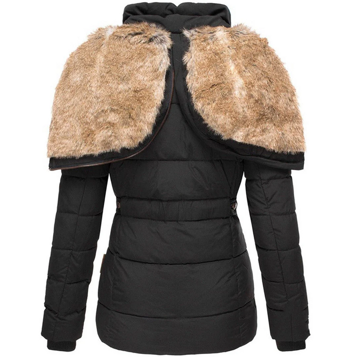 Chaqueta Acolchada Anamaria con Capucha y Diseño Ajustado