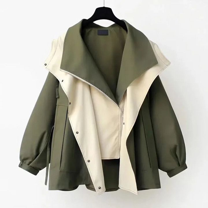 Ella Chaqueta Elegante con Protección Contra el Viento y la Lluvia