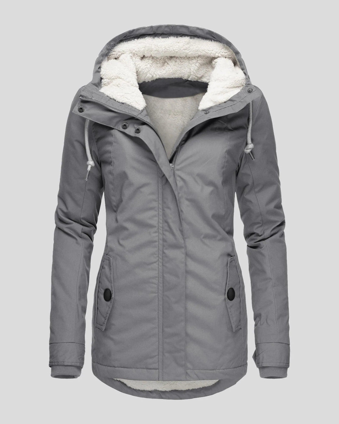 Ella Chaqueta Larga de Otoño