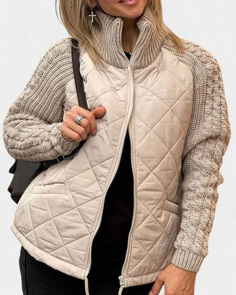 Victoria Chaqueta Casual de Polar Tejido