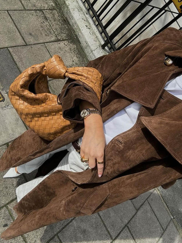 Veron Elegante Gabardina de Ante