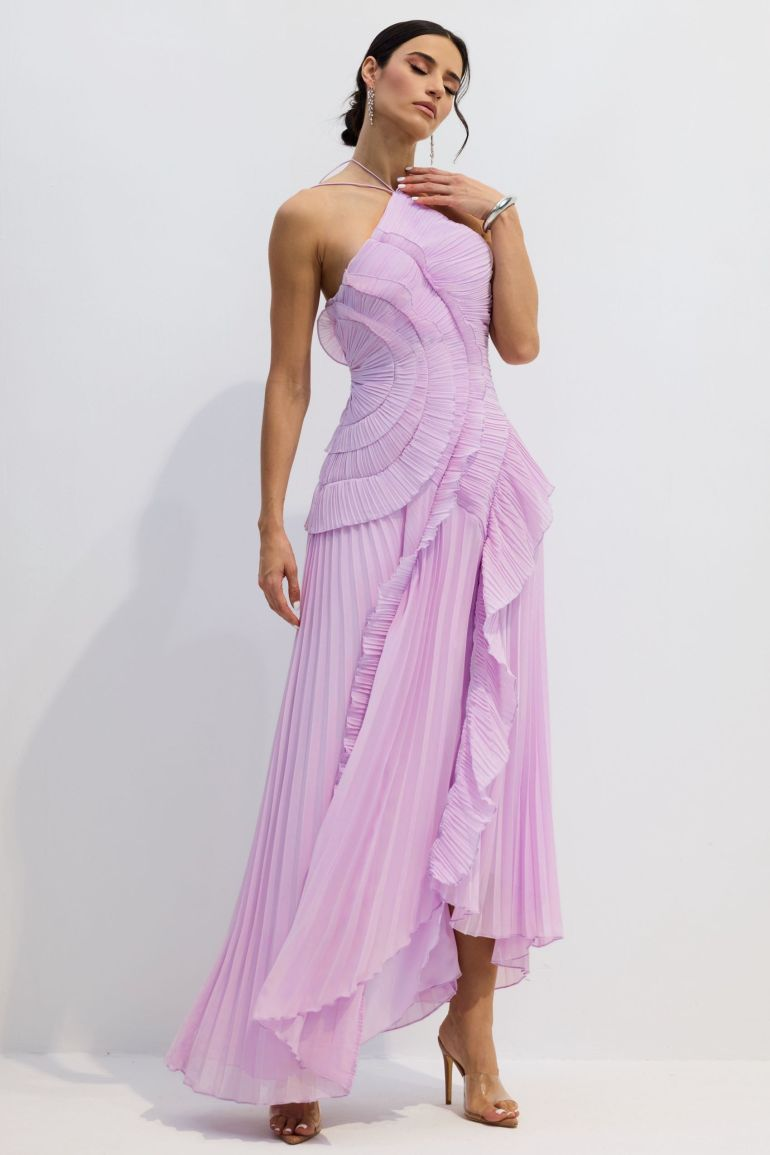 Emmeline Vestido Color Lila con Corte Holgado