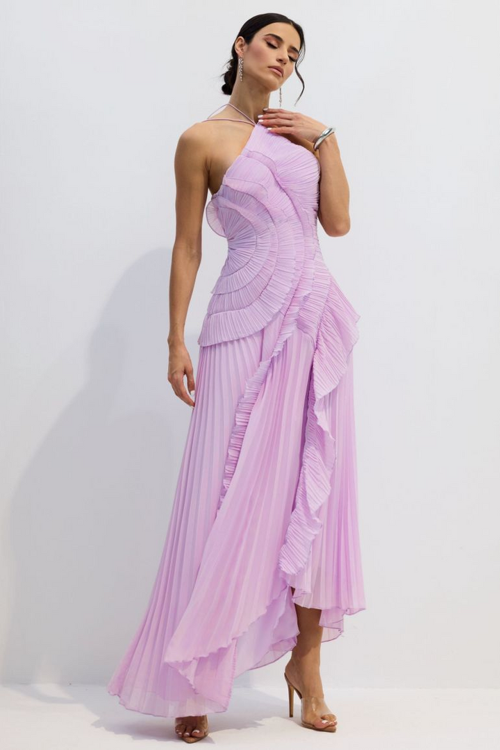 Emmeline Vestido Color Lila con Corte Holgado